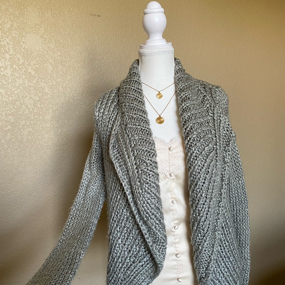 Love Stitch Gray Cozy Knit Cardigan